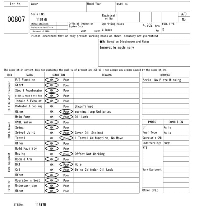 MINI EXCAVATOR — Auction (lot 8451-807)