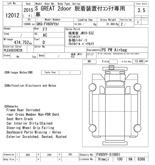 PROFIA — Auction (lot vt-8-6558-12012)
