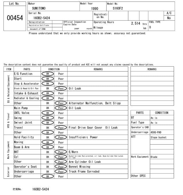 EXCAVATOR — Auction (lot 8451-454)