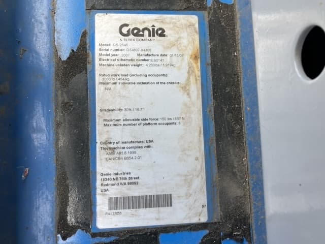 AERIAL WORK PLATFORM — Auction (lot 8456-10012)