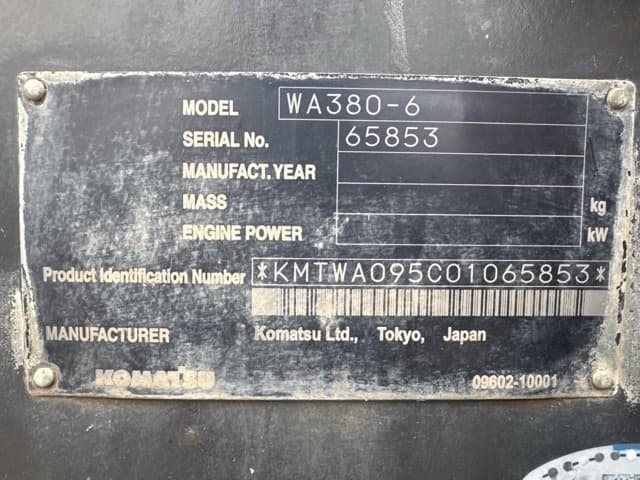 WHEEL LOADER — Auction (lot 8456-10020)