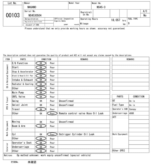 SPECIAL PURPOSE VEHICLE — Auction (lot 8456-103)