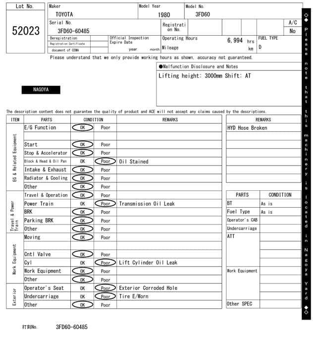 Forklift — Auction (lot 8456-52023)