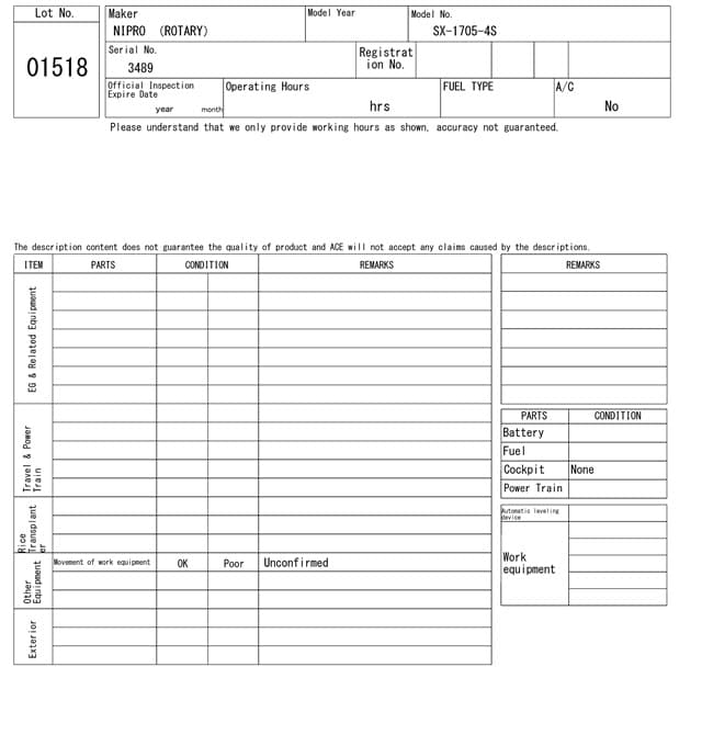 ROTARY — Auction (lot 8457-1518)