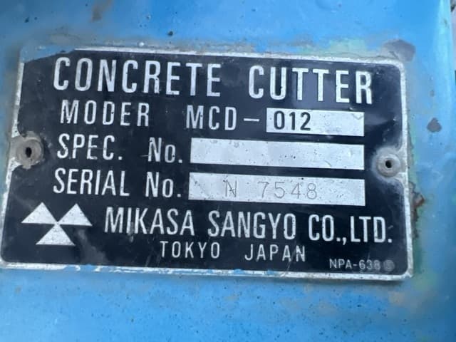 Concrete Cutter — Auction (lot 8457-23002)
