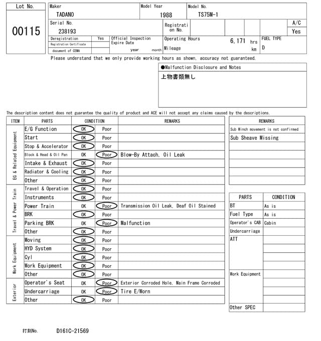 Truck Crane — Auction (lot 8458-115)