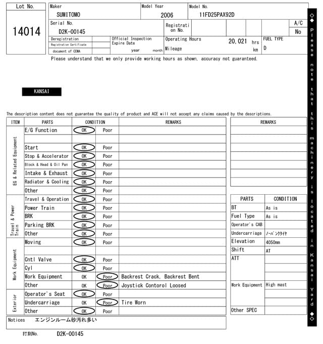 Forklift — Auction (lot 8458-14014)