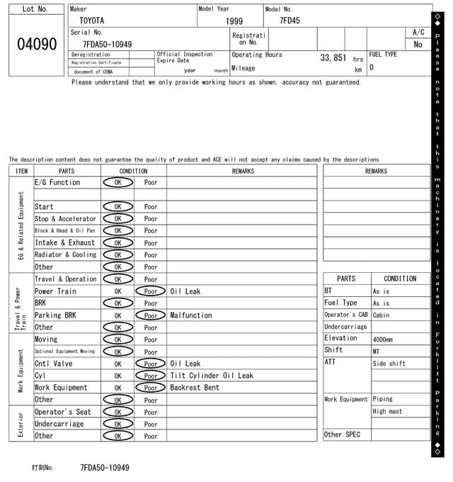 Forklift — Auction (lot 8458-4090)