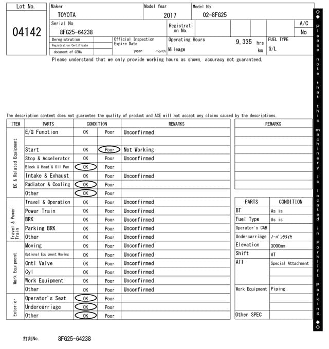 Forklift — Auction (lot 8458-4142)