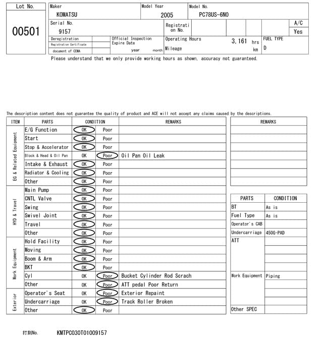 EXCAVATOR — Auction (lot 8458-501)
