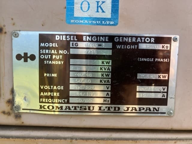 GENERATOR — Auction (lot 8458-7005)