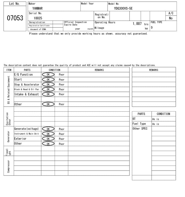 GENERATOR — Auction (lot 8459-7053)