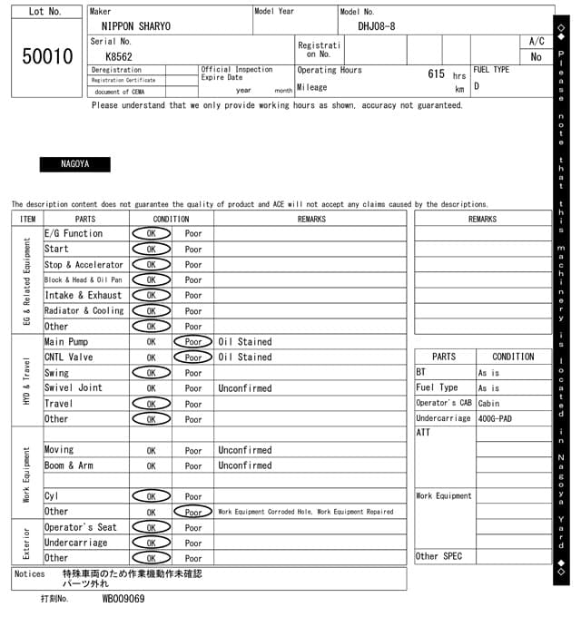 SPECIAL PURPOSE VEHICLE — Auction (lot 8460-50010)