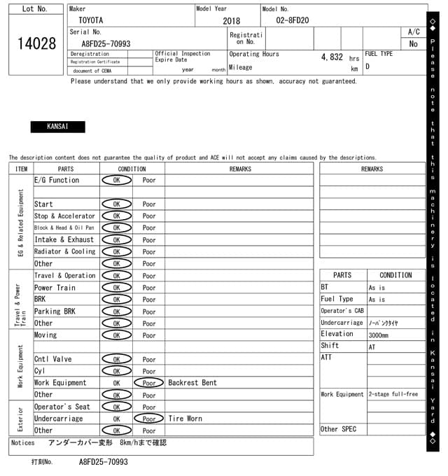 Forklift — Auction (lot 8461-14028)