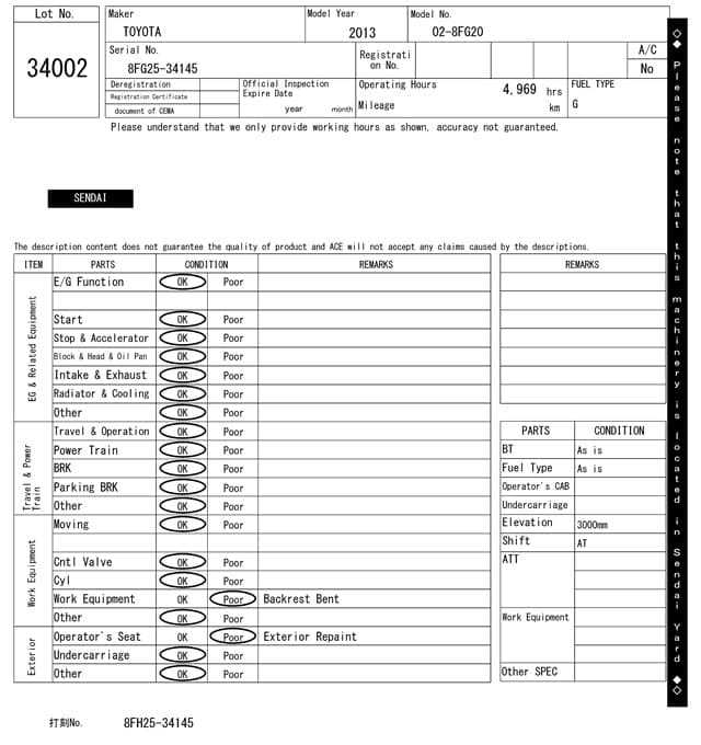 Forklift — Auction (lot 8461-34002)