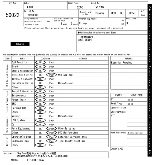 Truck Crane — Auction (lot 8461-50022)