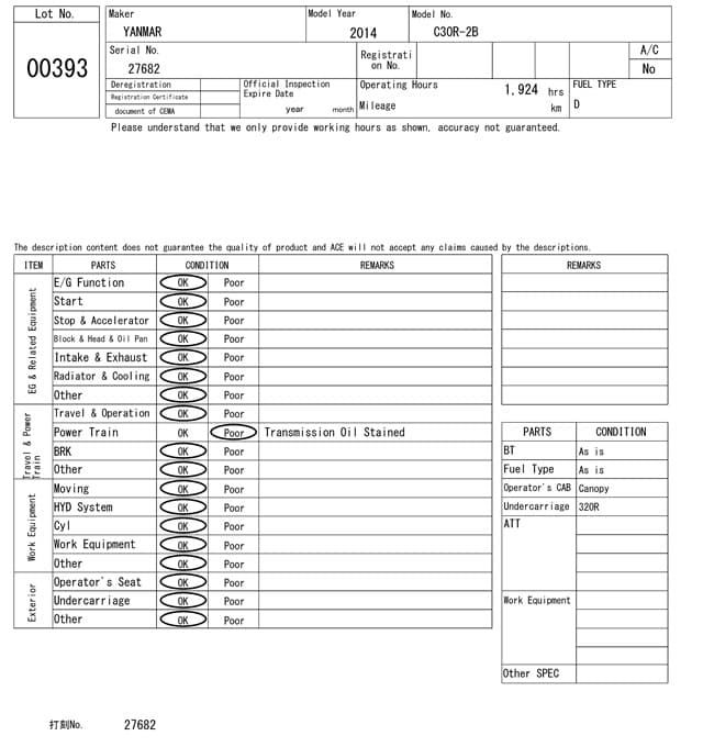 CRAWLER DUMP — Auction (lot 8462-393)