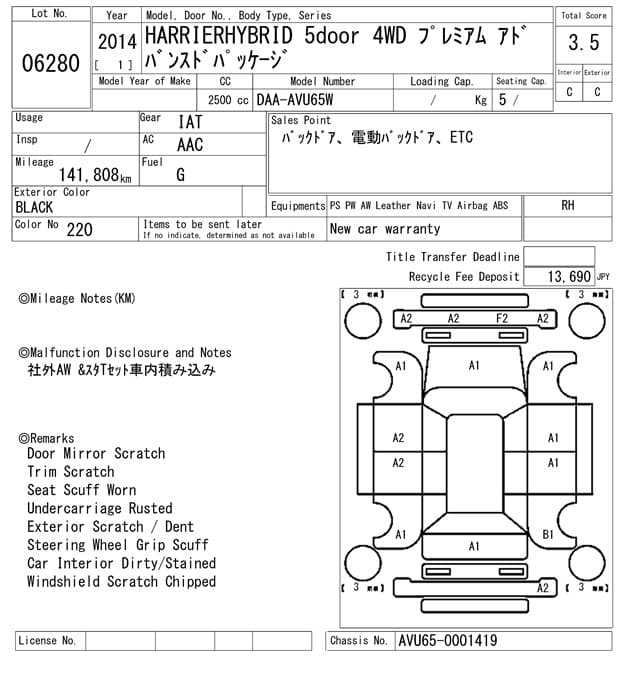 HARRIERHYBRID — Auction (lot vt-4-1668-6280)