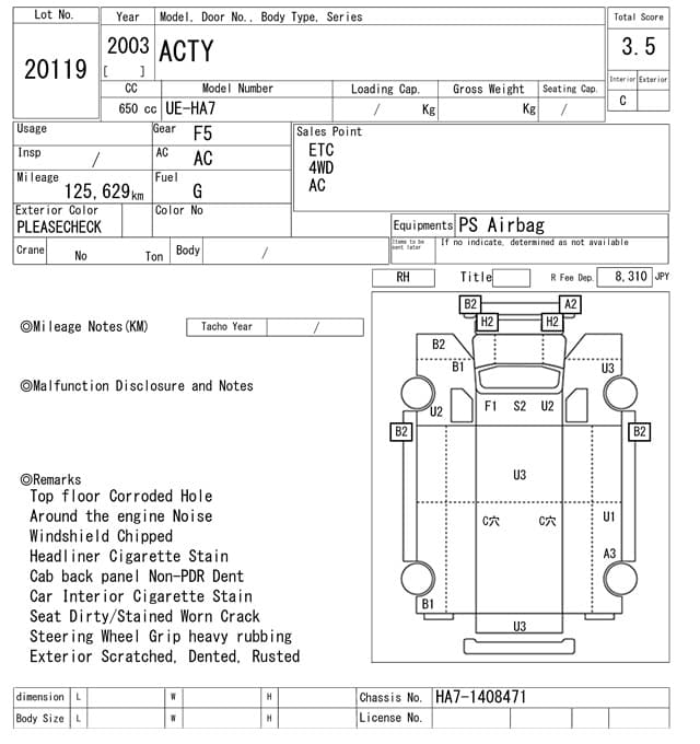 ACTY — Auction (lot vt-8-6564-20119)