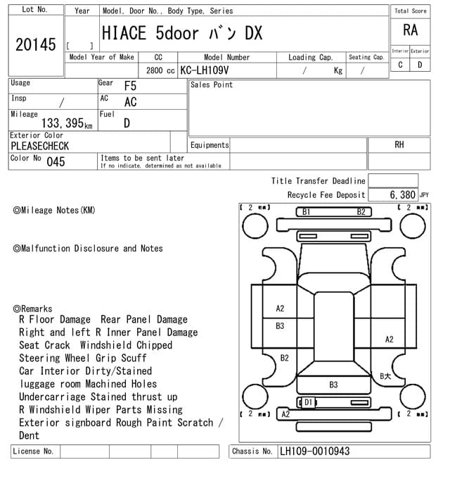 HIACE — Auction (lot vt-8-6564-20145)