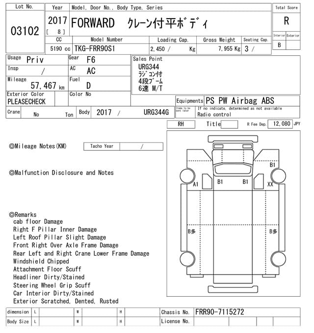 FORWARD — Auction (lot vt-8-6564-3102)