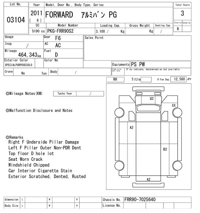 FORWARD — Auction (lot vt-8-6564-3104)