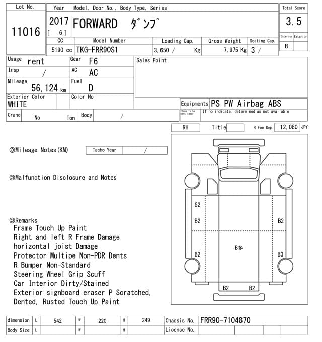 FORWARD — Auction (lot vt-8-6565-11016)