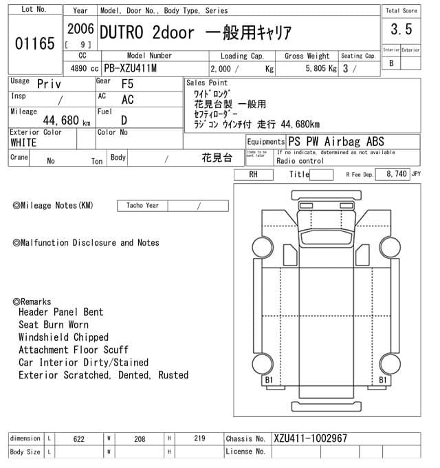 DUTRO — Auction (lot vt-8-6565-1165)
