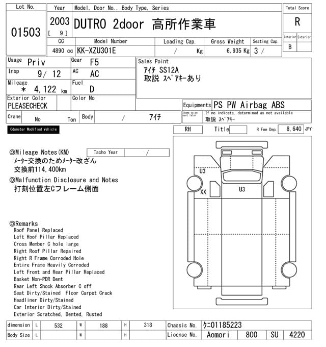 DUTRO — Auction (lot vt-8-6565-1503)
