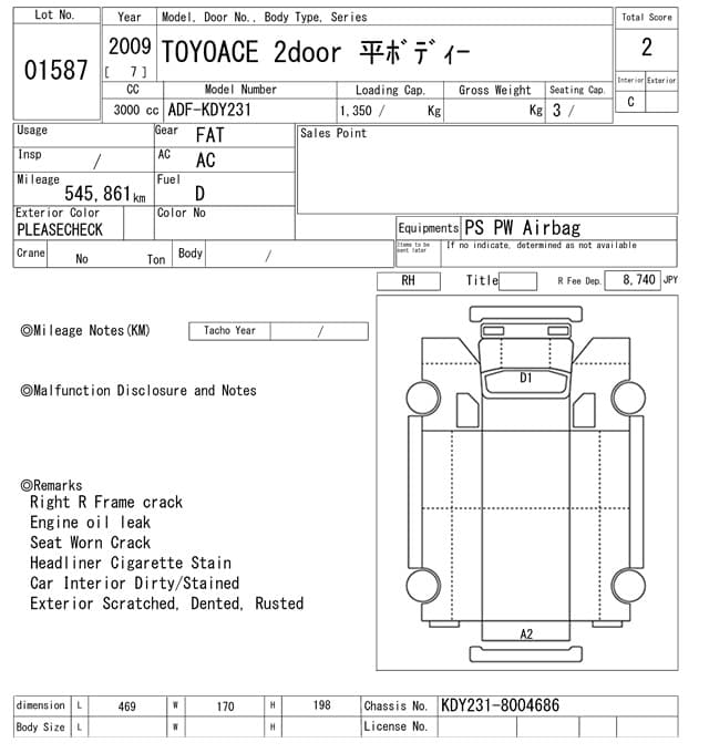 TOYOACE — Auction (lot vt-8-6565-1587)
