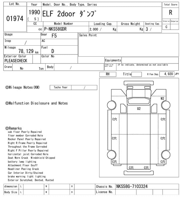 ELF — Auction (lot vt-8-6565-1974)