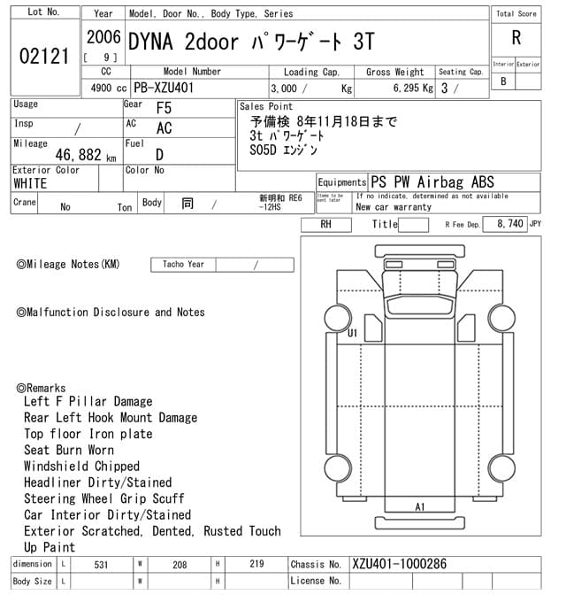 DYNA — Auction (lot vt-8-6565-2121)