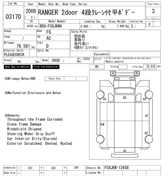 RANGER — Auction (lot vt-8-6565-3170)
