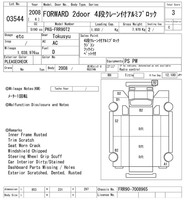 FORWARD — Auction (lot vt-8-6565-3544)