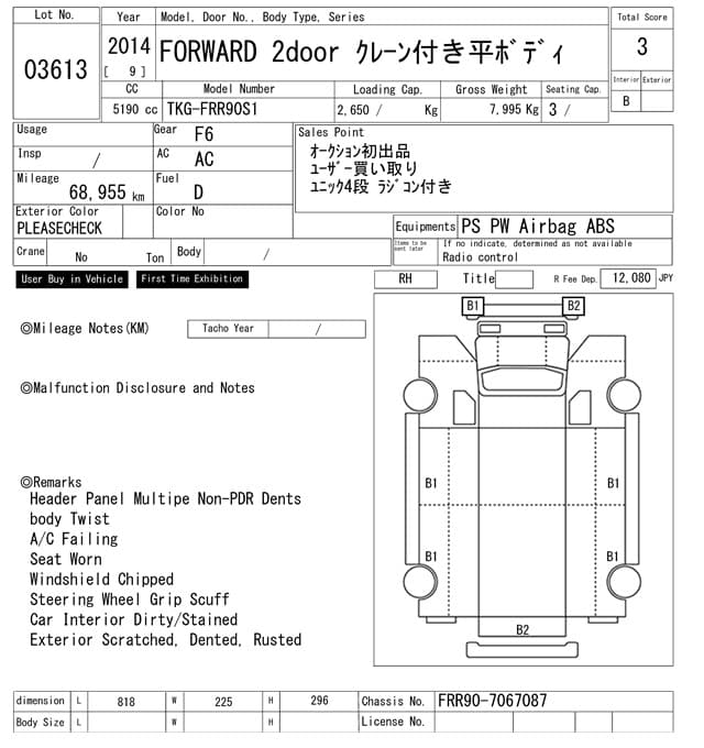FORWARD — Auction (lot vt-8-6565-3613)