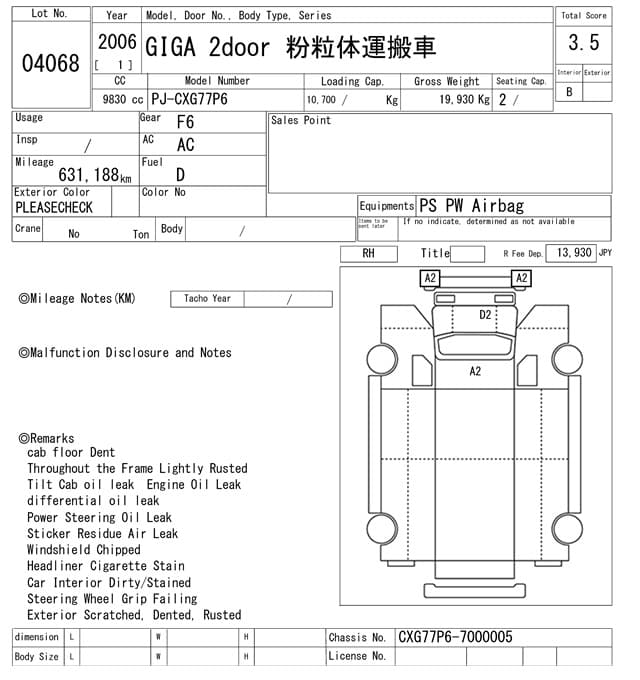 GIGA — Auction (lot vt-8-6565-4068)