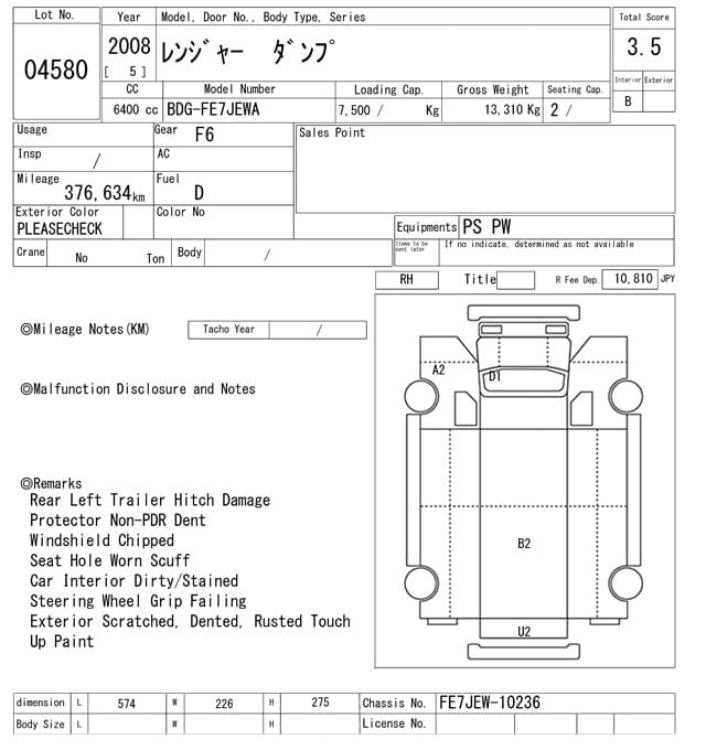 RANGER — Auction (lot vt-8-6565-4580)