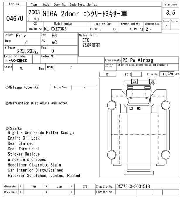 GIGA — Auction (lot vt-8-6565-4670)