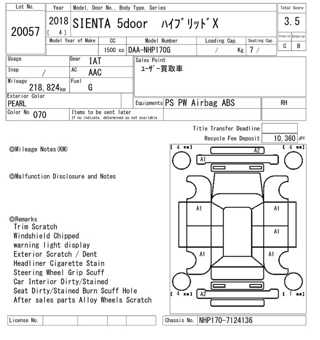 SIENTA — Auction (lot vt-8-6569-20057)