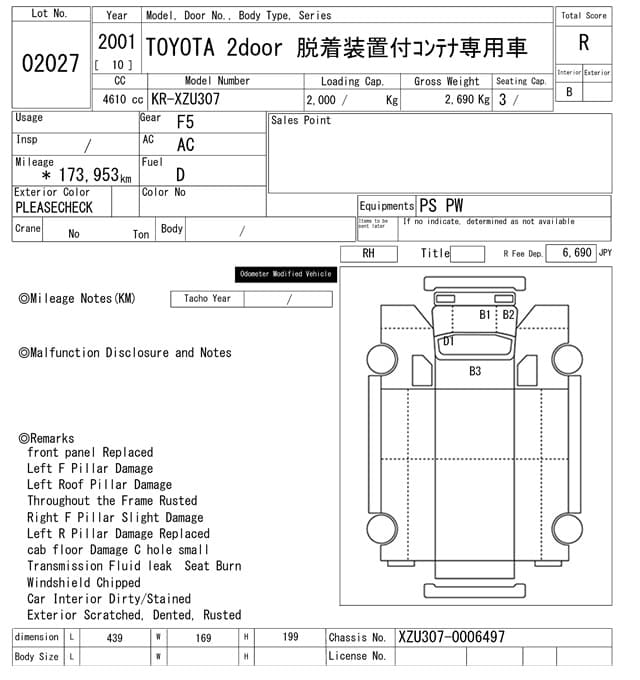 TOYOTA — Auction (lot vt-8-6569-2027)