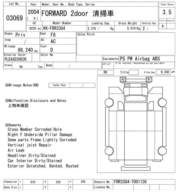 FORWARD — Auction (lot vt-8-6569-3069)