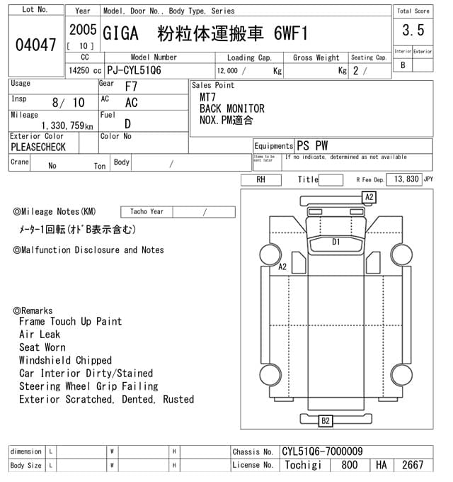 GIGA — Auction (lot vt-8-6569-4047)