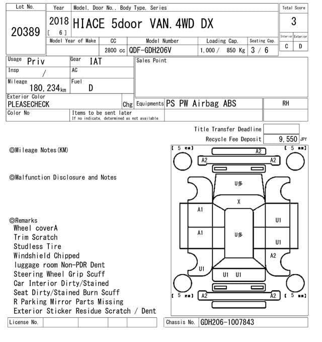 TOYOTA (lot vt-8-6558-20389)