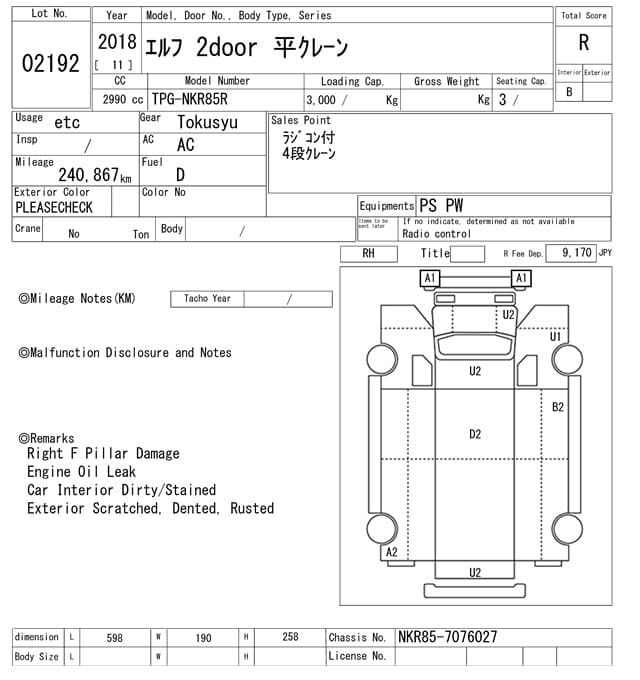 ISUZU (lot vt-8-6558-2192)