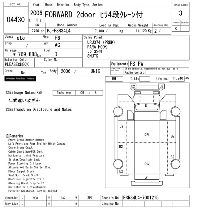 ISUZU (lot vt-8-6558-4430)